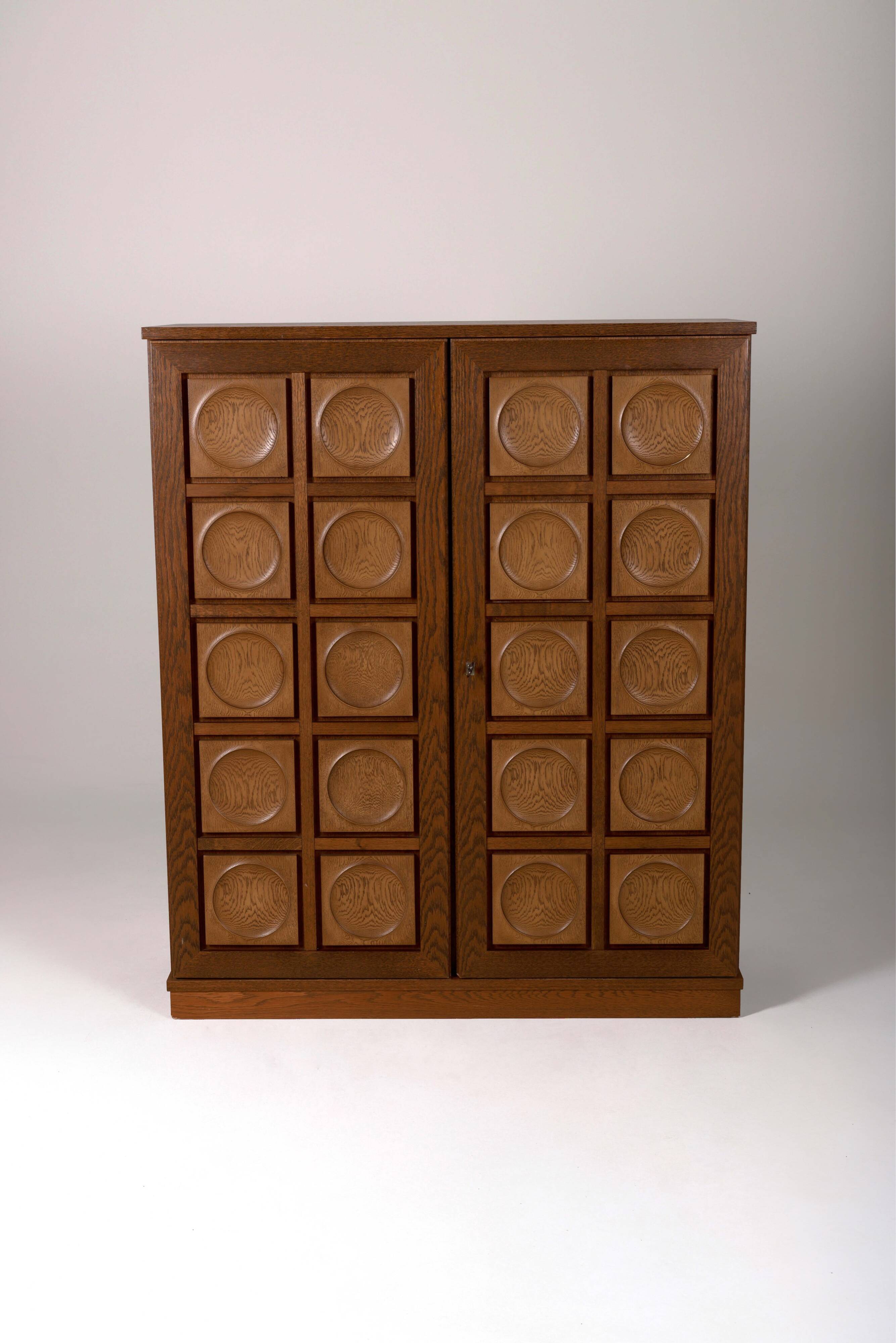 High oak sideboard by Gerhard Bartels, 1970s