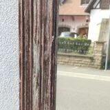 Rectangular mirror in old wood