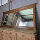 Miroir XXL biseauté en chêne, 210cm de L