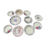 Lot d'assiettes dépareillées anciennes estampillées