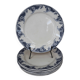 Antique earthenware dessert plates with the lions of France "Pernelle"