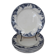 Antique earthenware dessert plates with the lions of France "Pernelle"