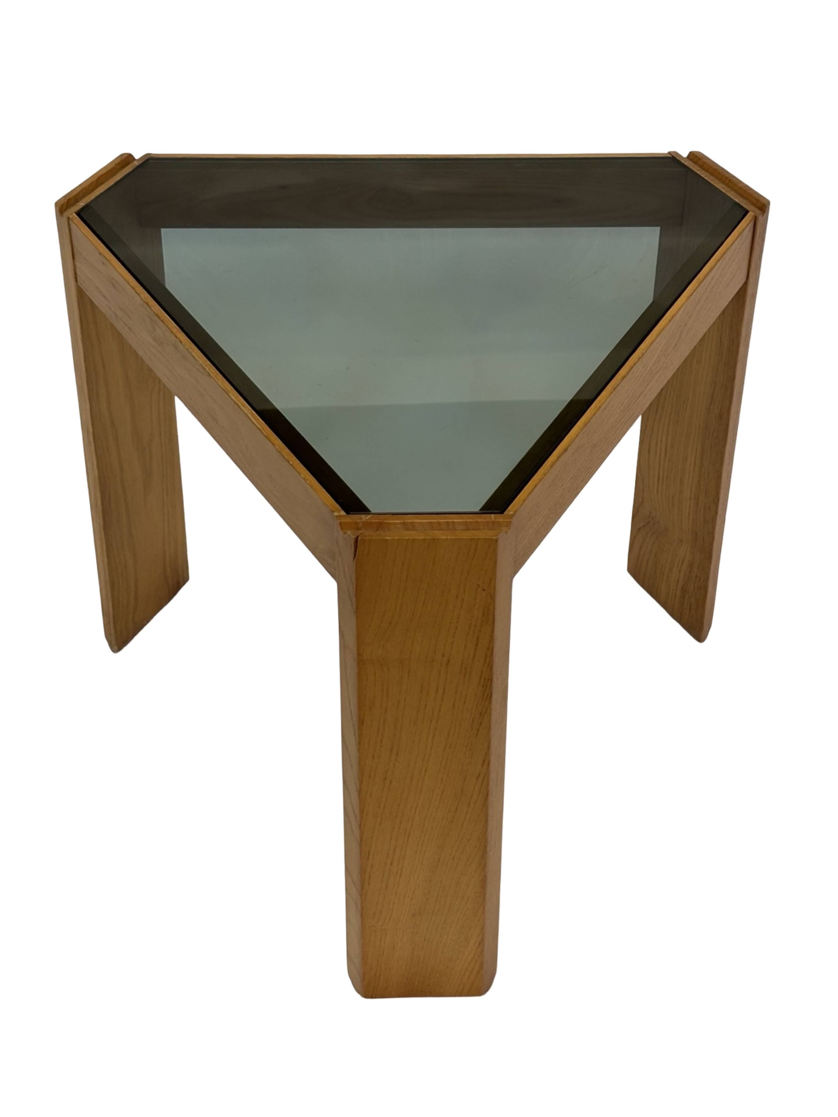 Vintage Set of 3 side tables by Porada Arredi, 1970s nesting tables design