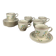 Set of 6 vintage cups + saucers, flower pattern, Germany