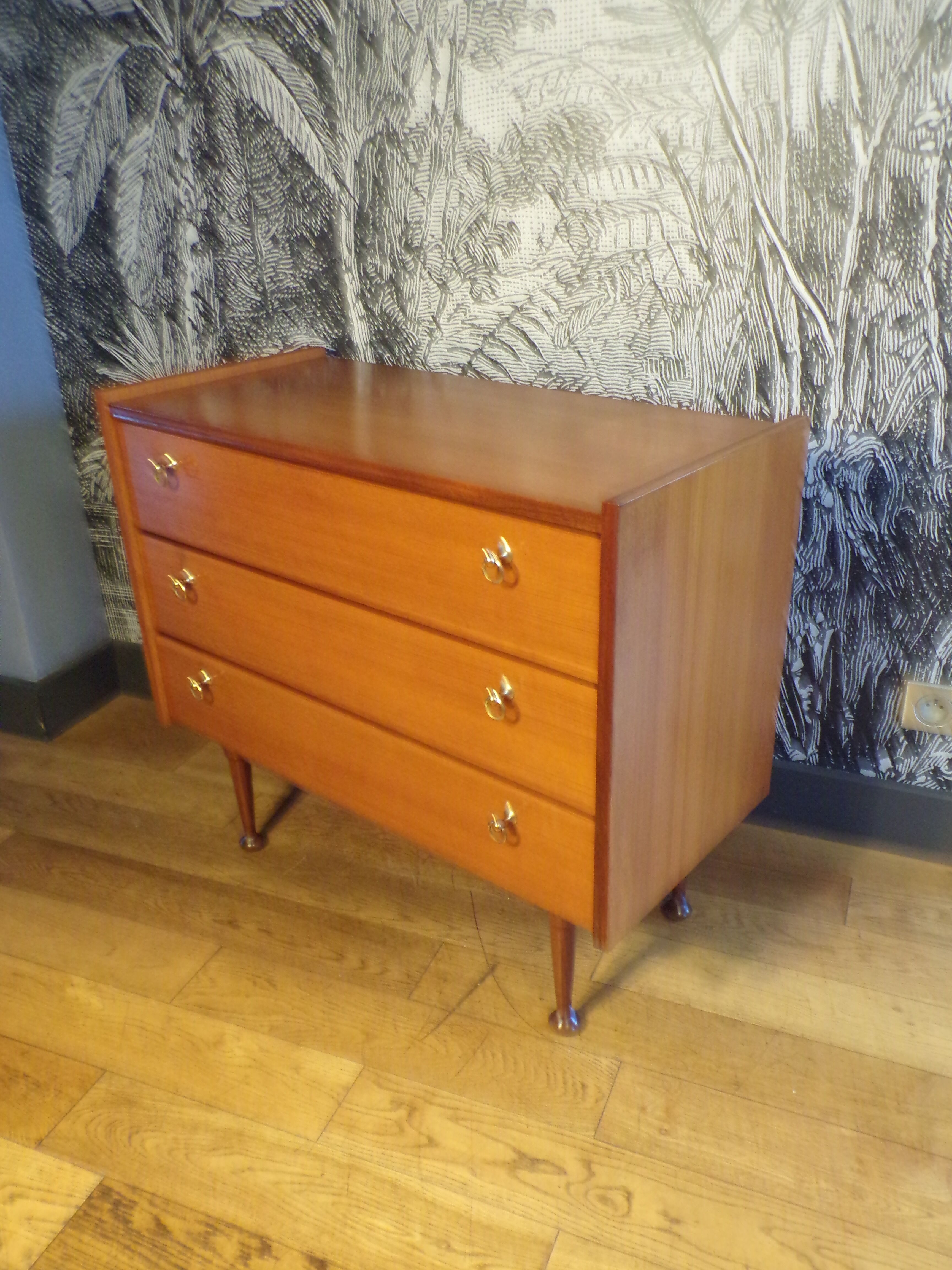 Scandinavian teak chest of drawers