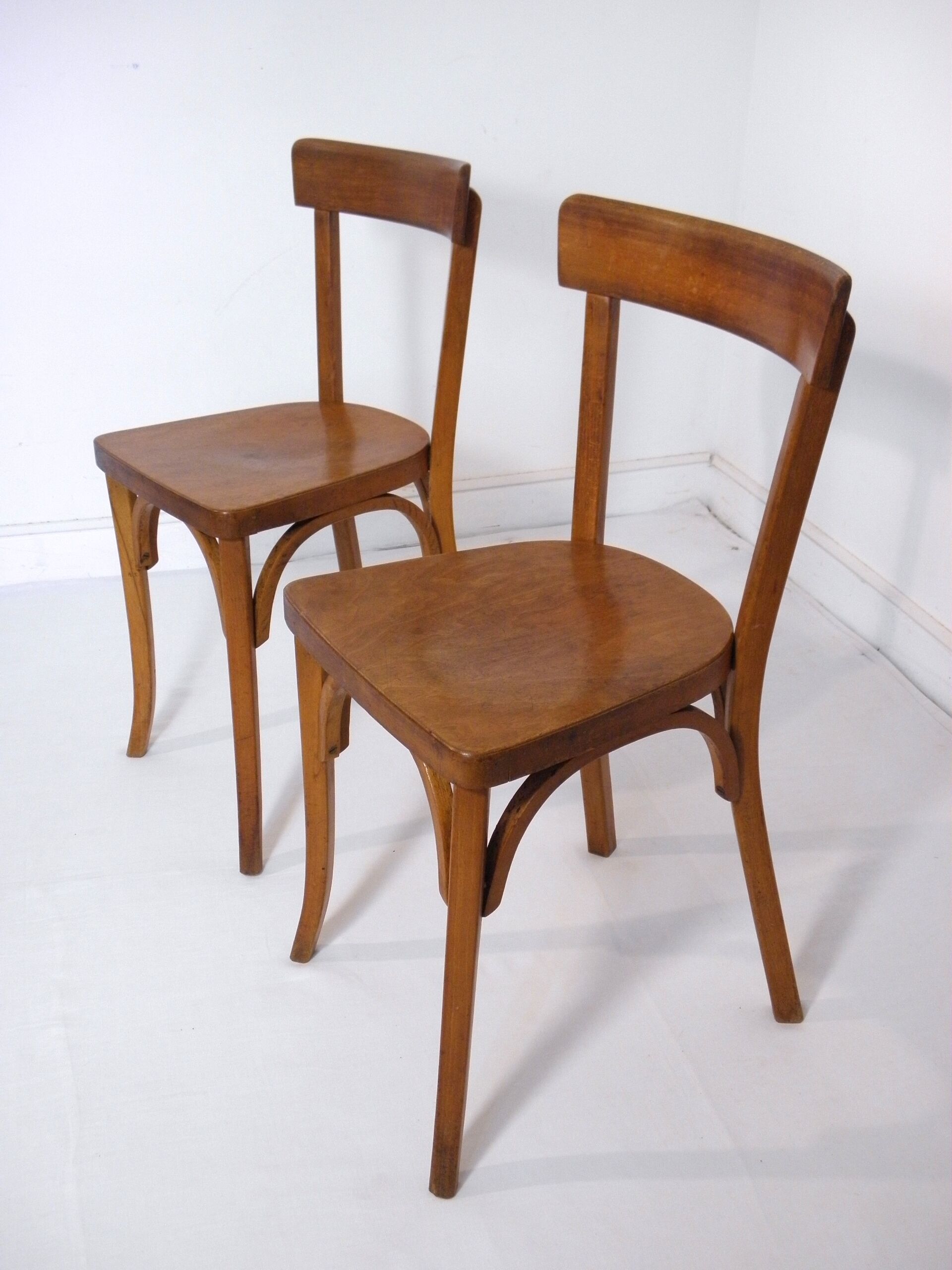Pair of Baumann bistro chairs