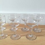 Set of 11 liqueur glasses