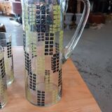 Orangeade service. 1950. glasses and carafe