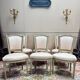 Set of Six Louis XVI Style Lacquered Wood Chairs, 19th Century