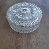 Round ceiling light in thick glass