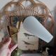Antique brass wall lamp with opaline lampshade