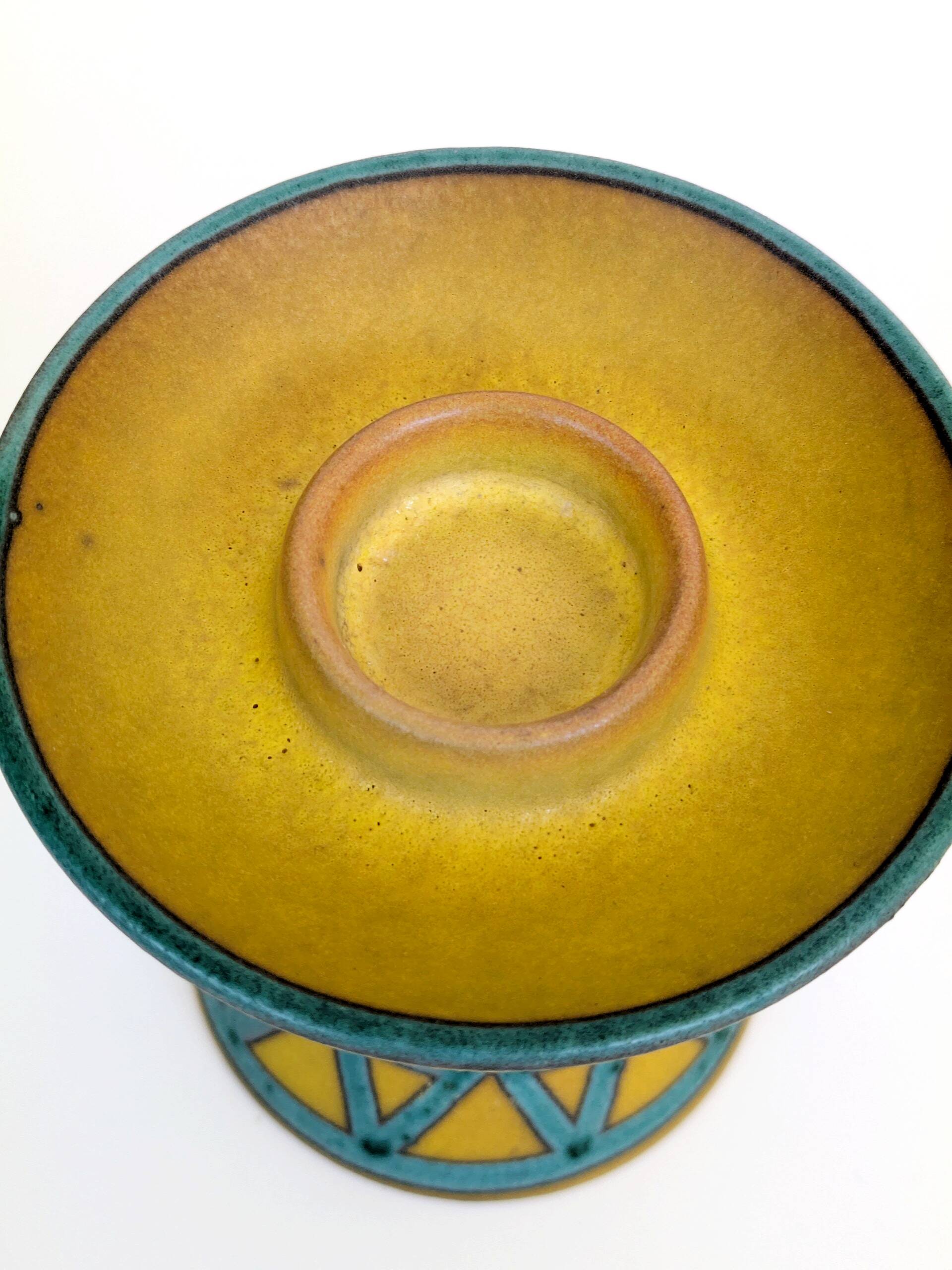 Ceramano Ceramic Candle Holder | West German Pottery 1960s