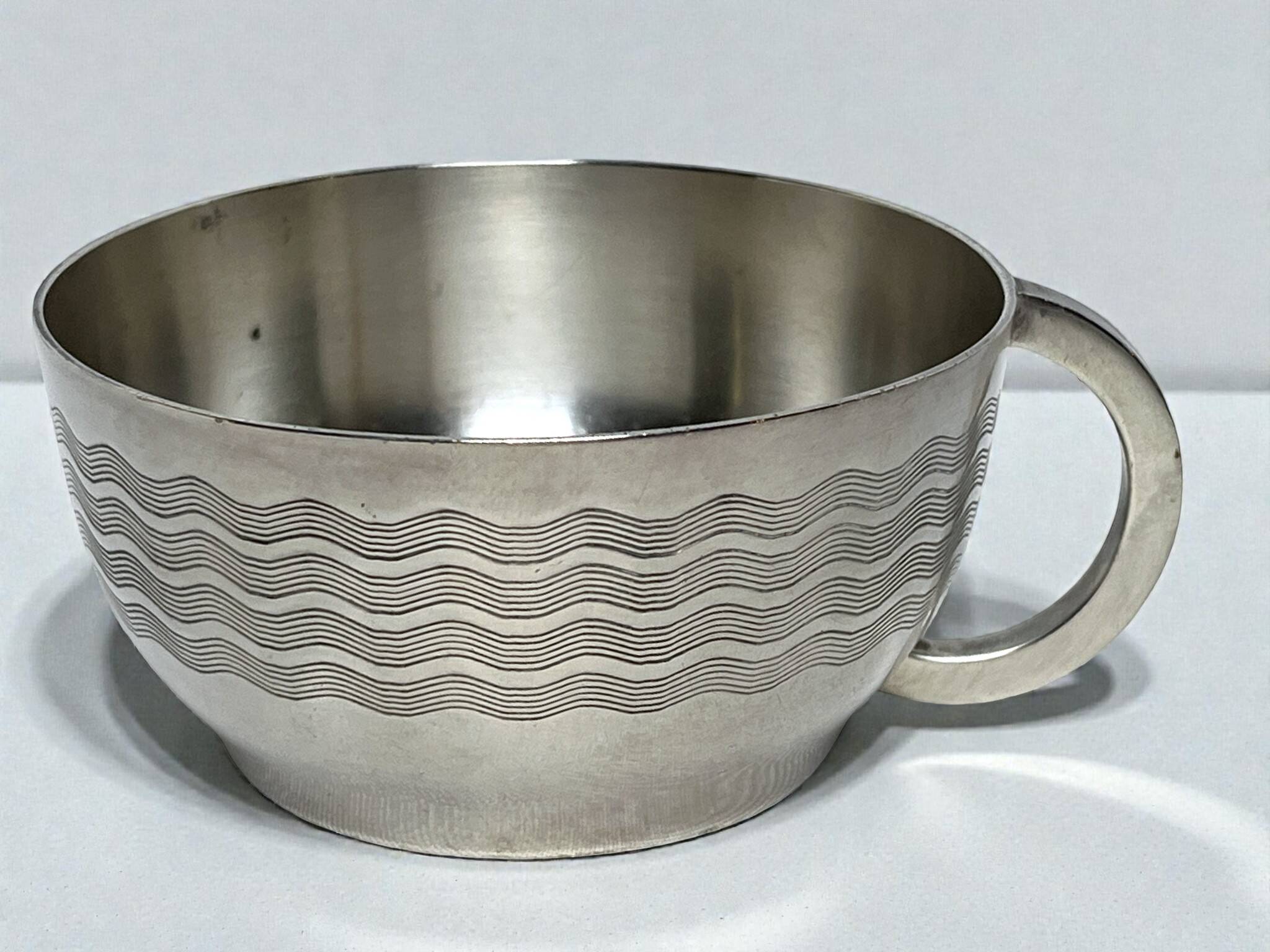 Art Deco silver-plated coffee cup Saint Médard 20th century