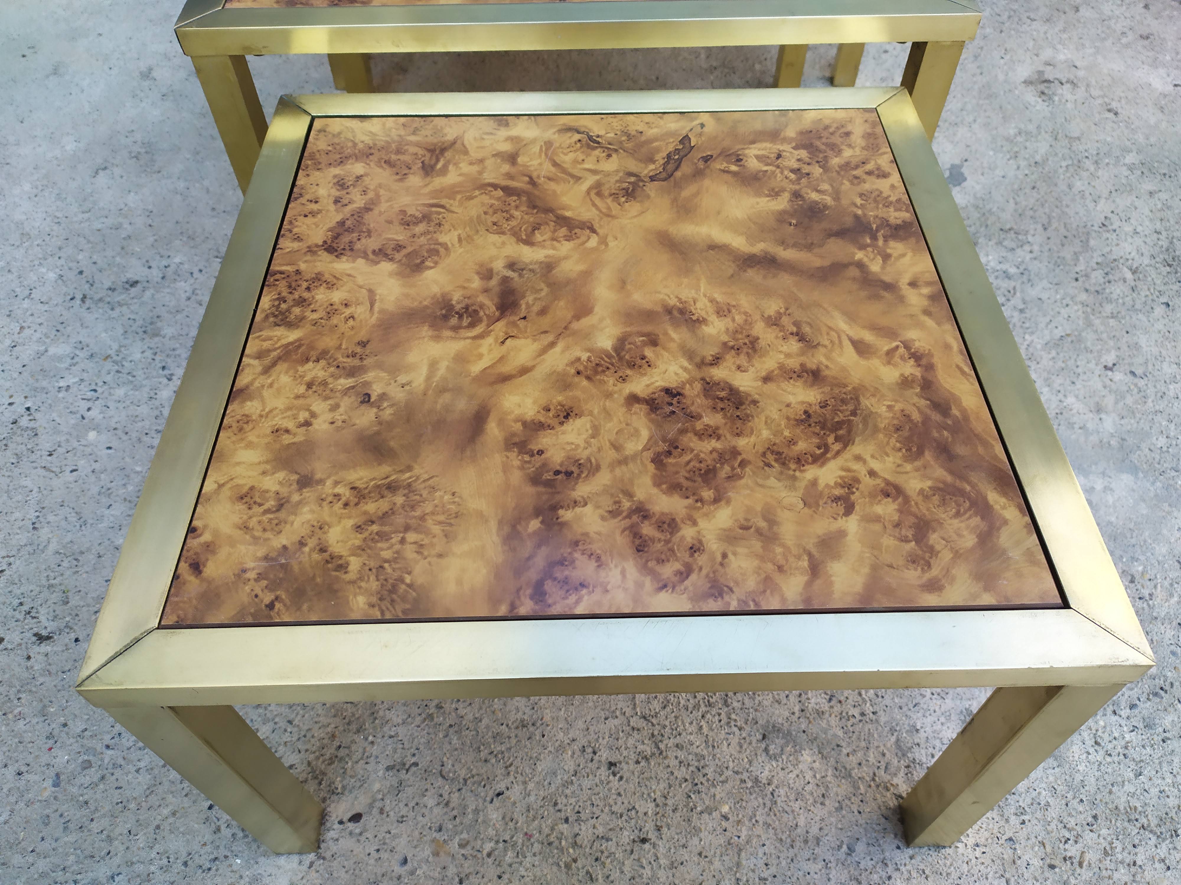 Brass nest of tables 1970