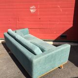 Straight sofa Indian blue fabric Red Edition