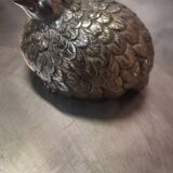 Silver metal sugar bowl