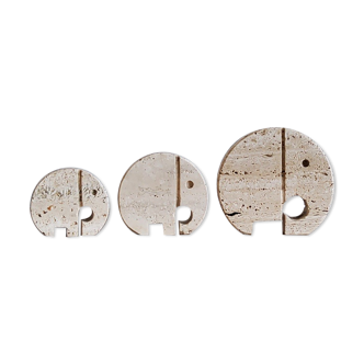 Set of 3 elephant sculptures by Fratelli Manelli 1070
