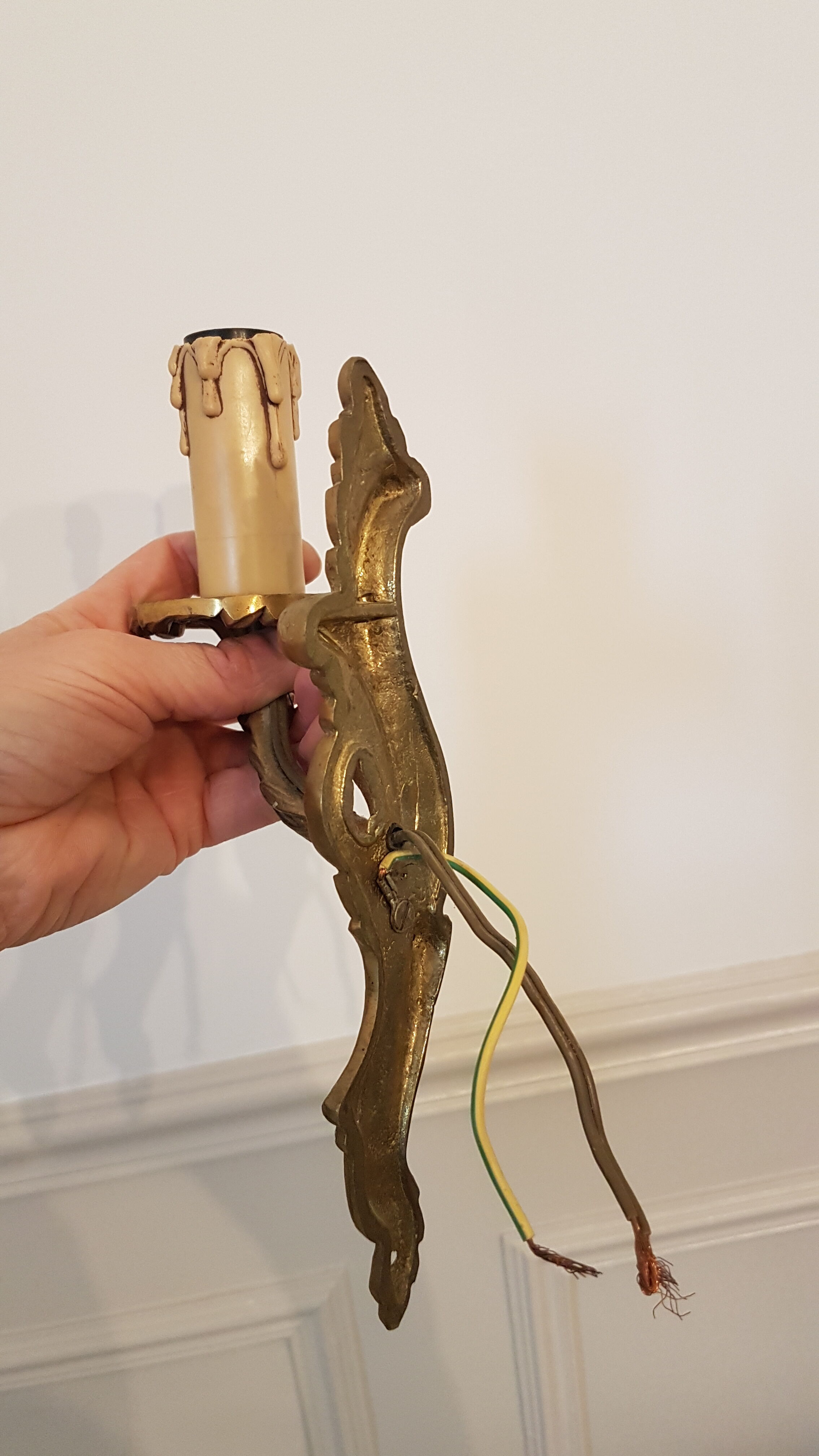 Pair of wall sconces Louis XV style