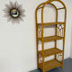 Large woven rattan bookshelf designed in the 1970s.