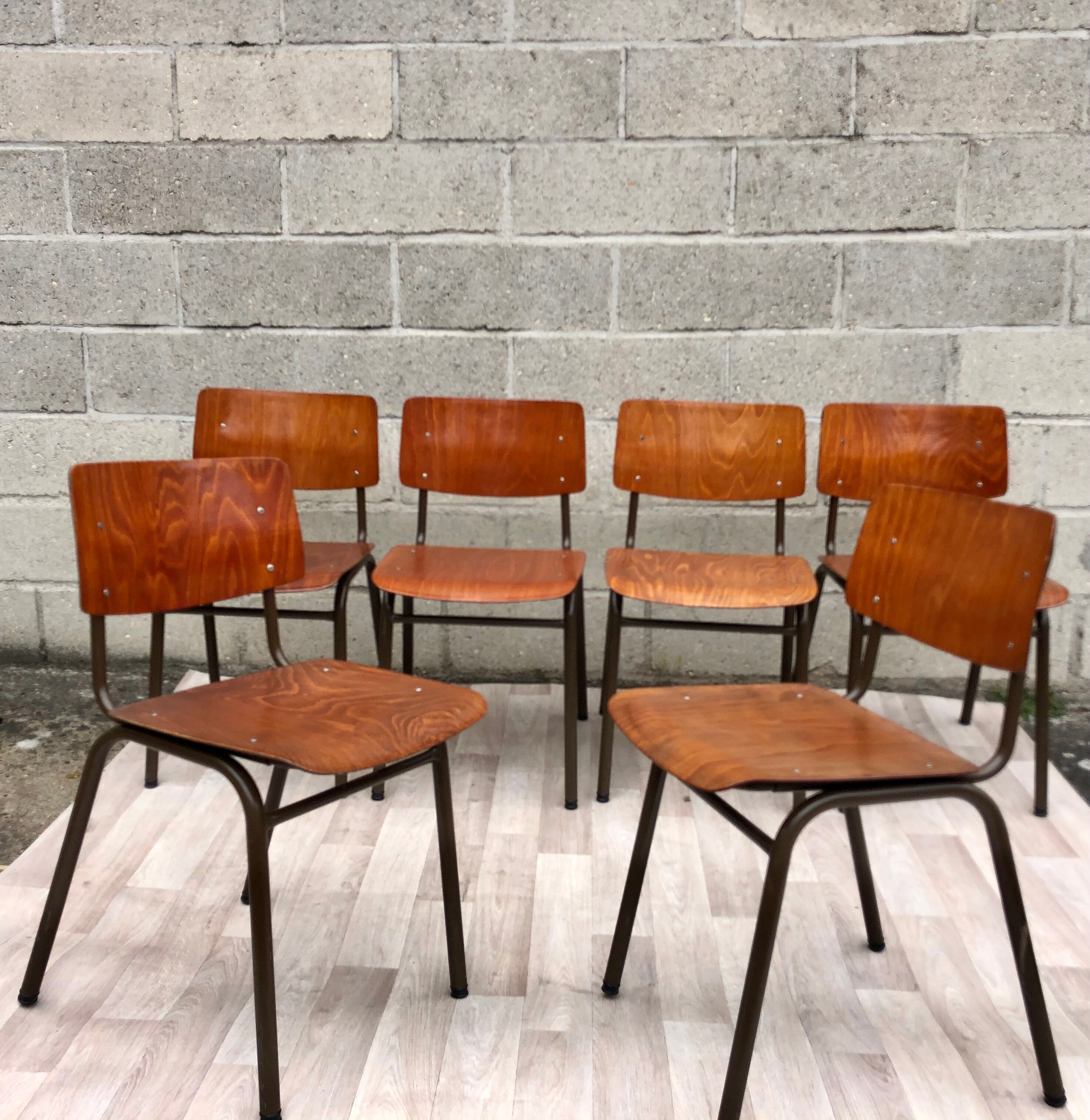 Lot of 6 vintage Marko 60s chairs