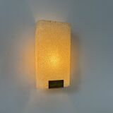 Pair of vintage wall lights, granite perspex and brass, France 1960