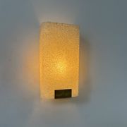 Pair of vintage wall lights, granite perspex and brass, France 1960