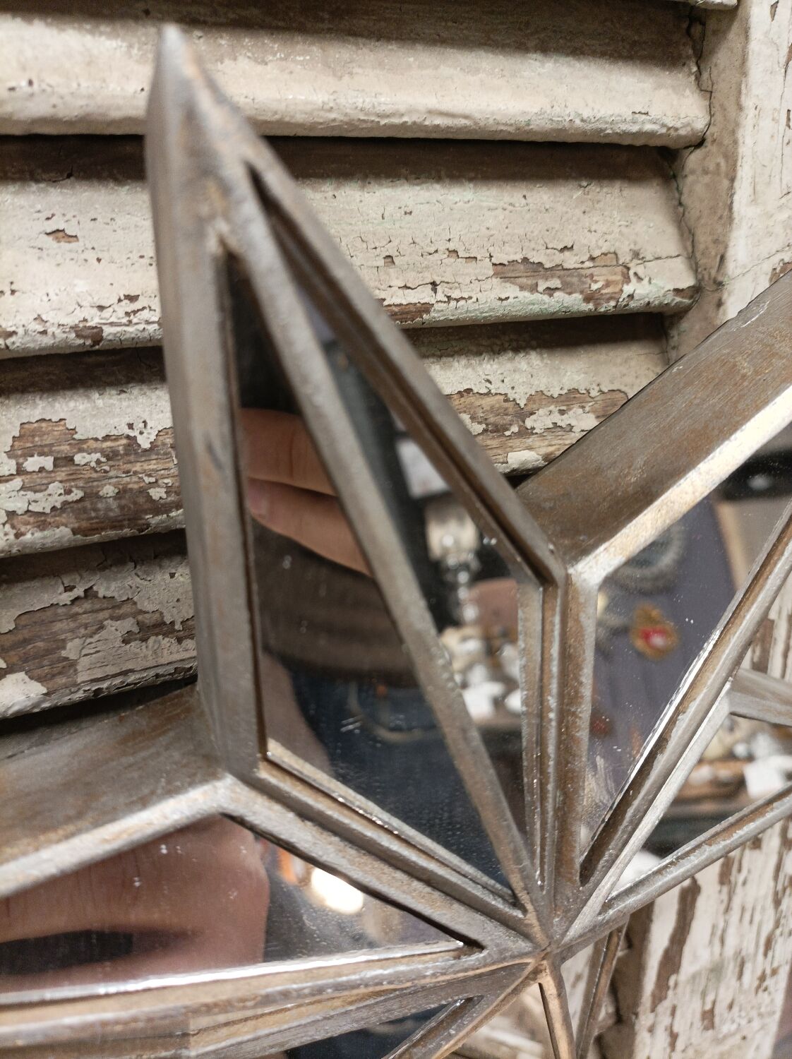 28 cm silver star mirror