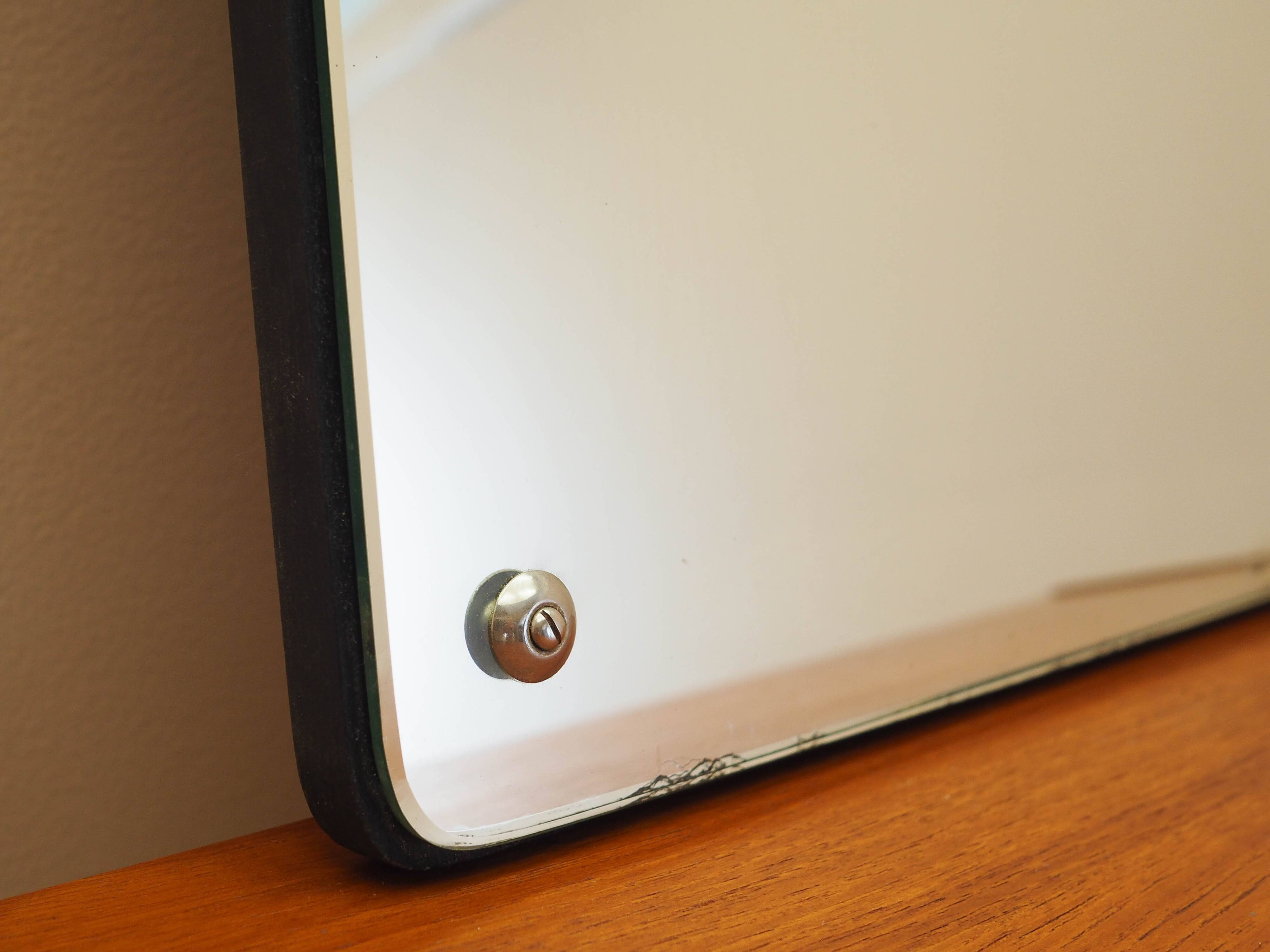 Mirror in a wooden frame, Danish design, 1970s, made in Denmark