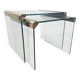 Pierangelo Gallotti & Radice - 'T35' - set of 2 side tables - glass - brass