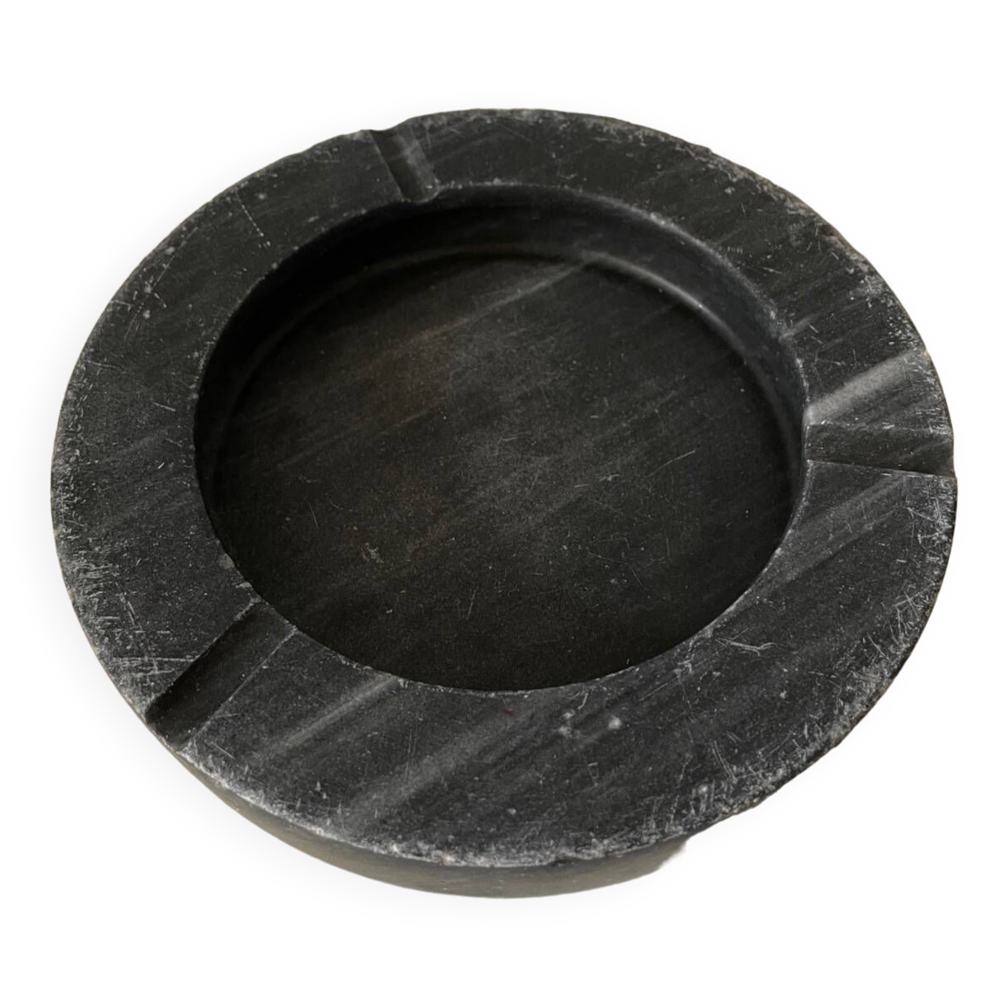 Dark Gray Black Marble Ashtray