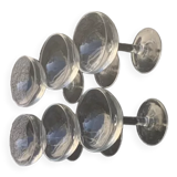 6 vintage transparent glass champagne glasses