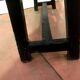 Patinated black minimalist bench