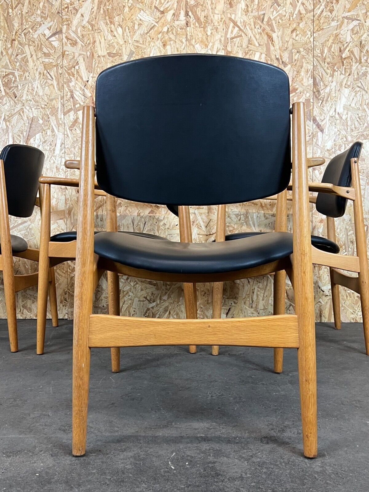 4x 60s 70s dining armchairs Danish design oak Denmark