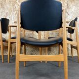 4x 60s 70s dining armchairs Danish design oak Denmark