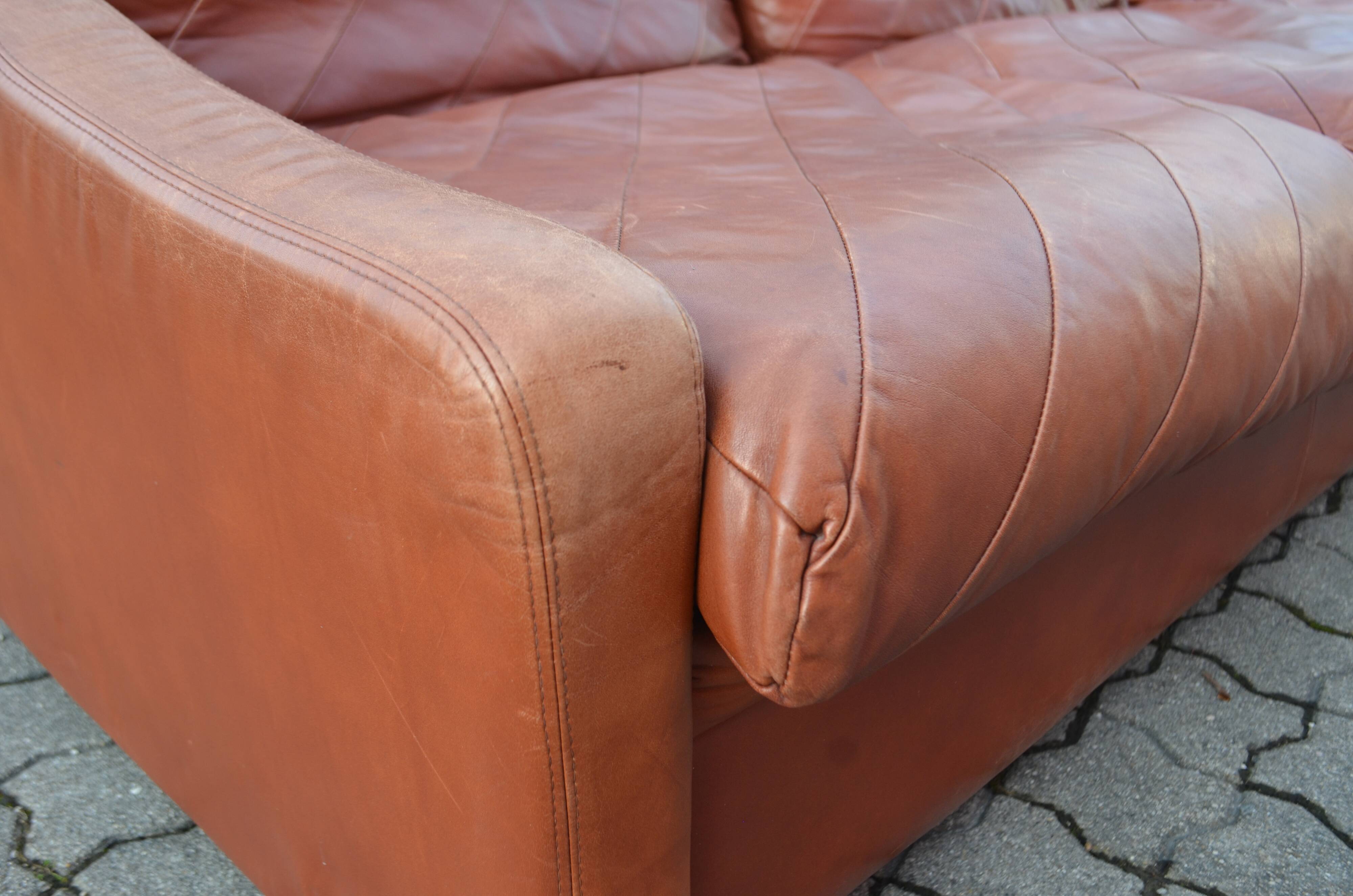 Vintage oxred Rolf Benz Leather Sofa