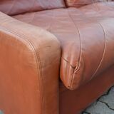 Vintage oxred Rolf Benz Leather Sofa
