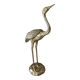 Vintage heron in gilded and solid brass