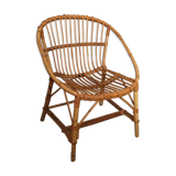 1960 rattan basket chair