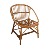 1960 rattan basket chair