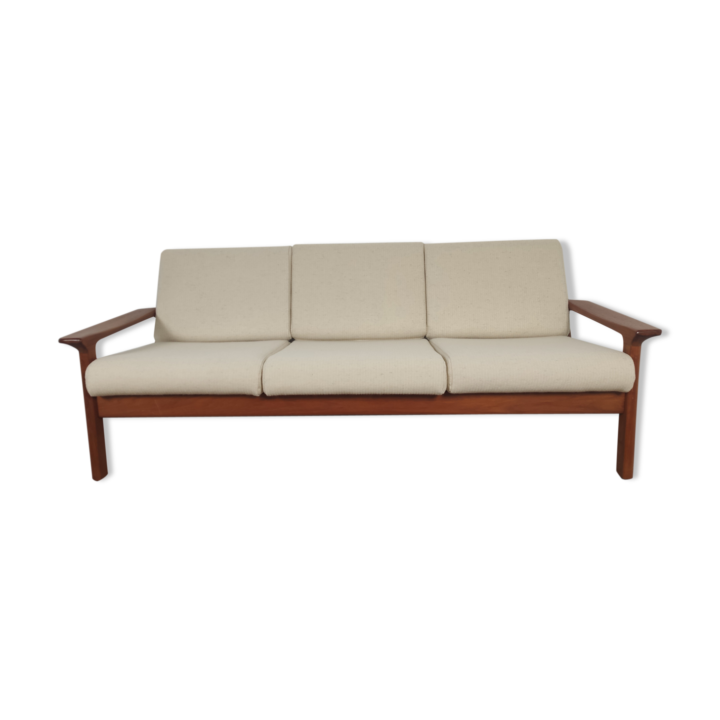 JUUL KRISTENSEN 3-seater teak sofa for Glostrup, Denmark 1960s