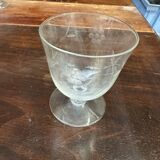 Art Nouveau Set of 32 Crystal Glasses - Engraved and Frosted Floral Pattern