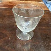 Art Nouveau Set of 32 Crystal Glasses - Engraved and Frosted Floral Pattern