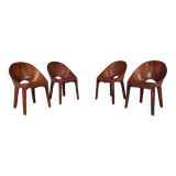 Set of four "Lira e Liuto" chairs by Mario Bellini for Cassina, Italy, 1980s.