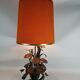 Lamp deco marguerittes metal Vintage 70s