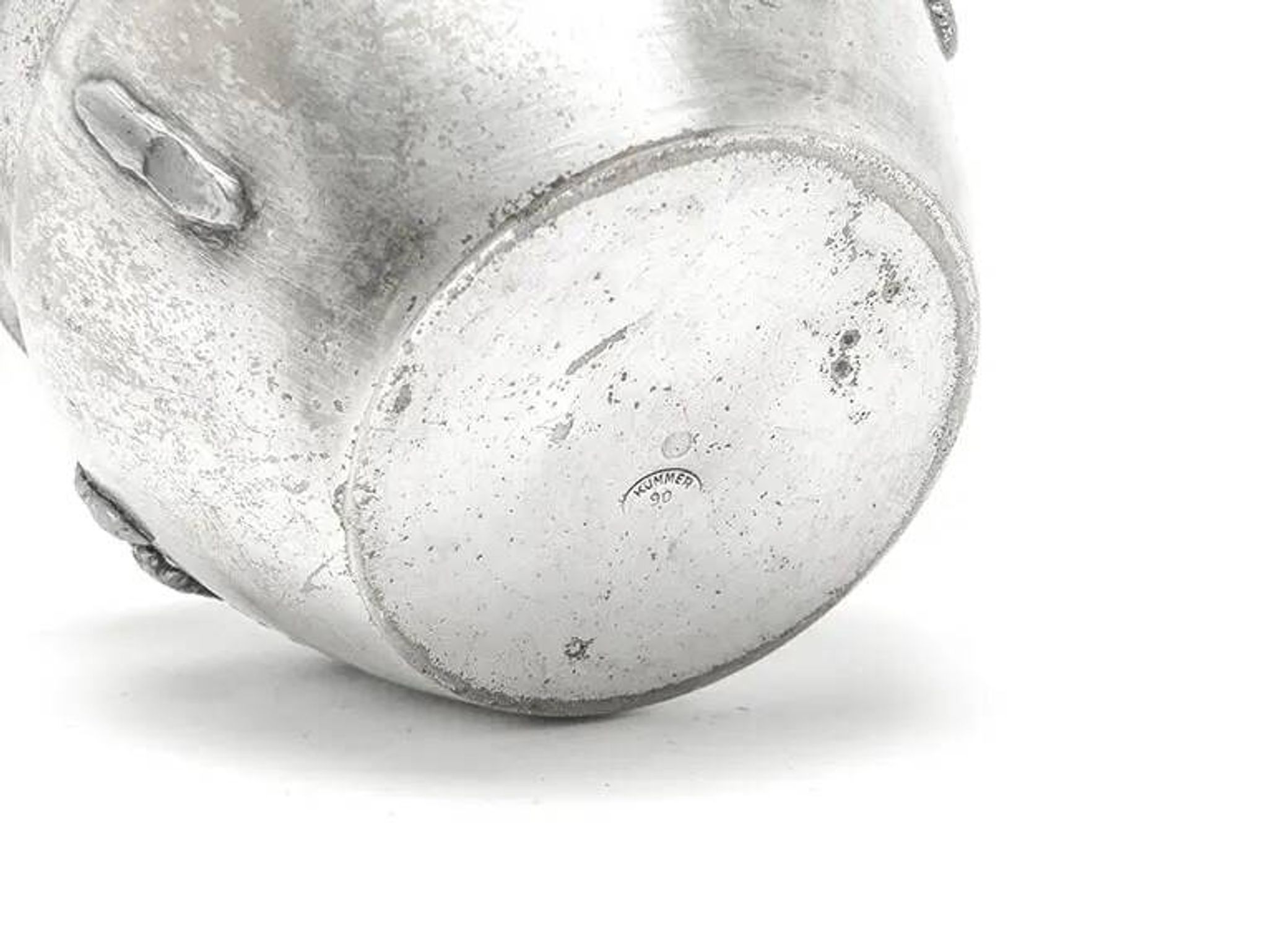 Sugar bowl, Art Nouveau, silver-plated brass, Poland, 1920s