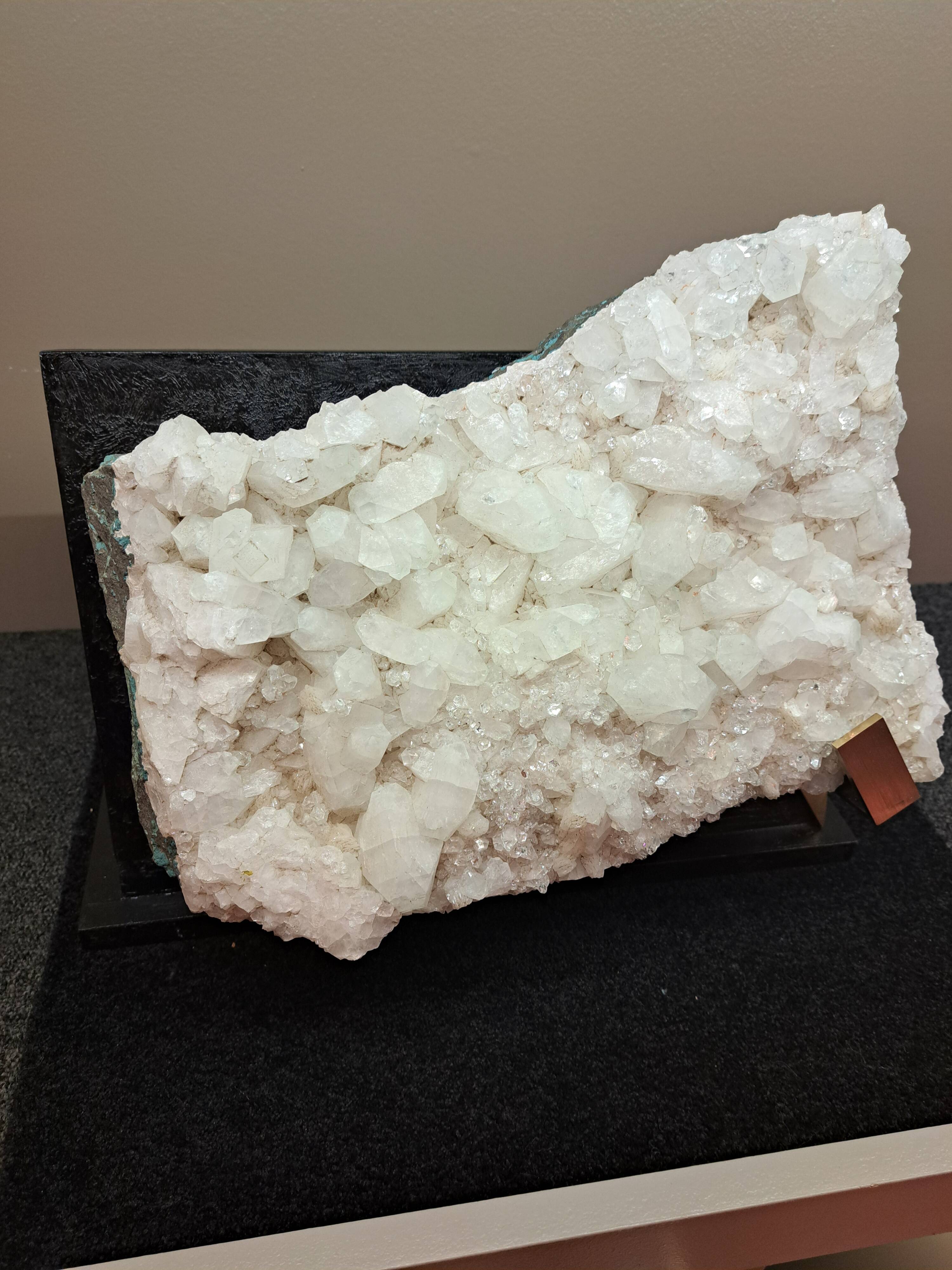 White quartz block on base