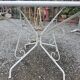 Wrought iron garden table, 117cm diameter