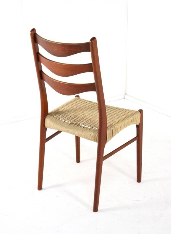 Lot de 4 chaises en corde de papier Arne Wahl Iversen pour Glygnore