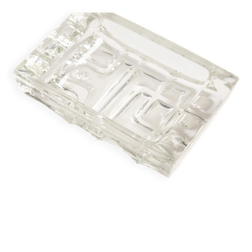 Cendrier Transparent en Verre, Années 1970, Italie