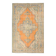 Medallion orange wool rug, beige orange vintage turkish rug 6x10 ft